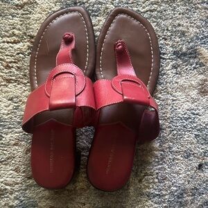 Montego Bay Club Red Leather Sandals